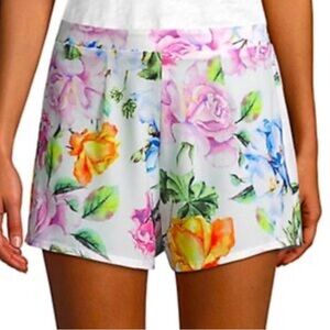 Show Me Your MuMu Floral High Waist Shorts lightweight fabric Multicolor small